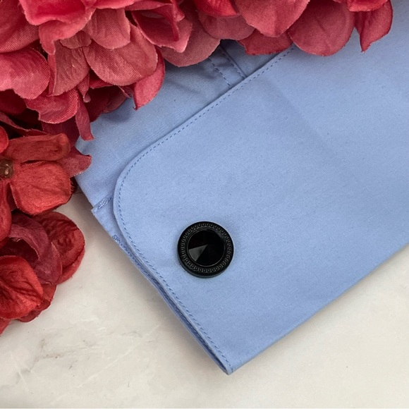 Elegant Round Black Obsidian Cufflinks - Picture 11 of 17